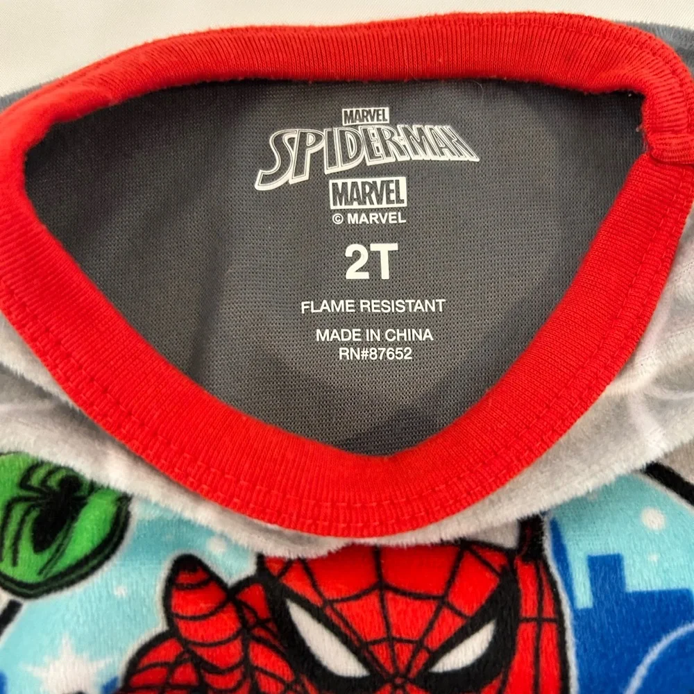Marvel Spider-Man Christmas Pajama Set Toddler Boys 2T Holiday Sleepwear